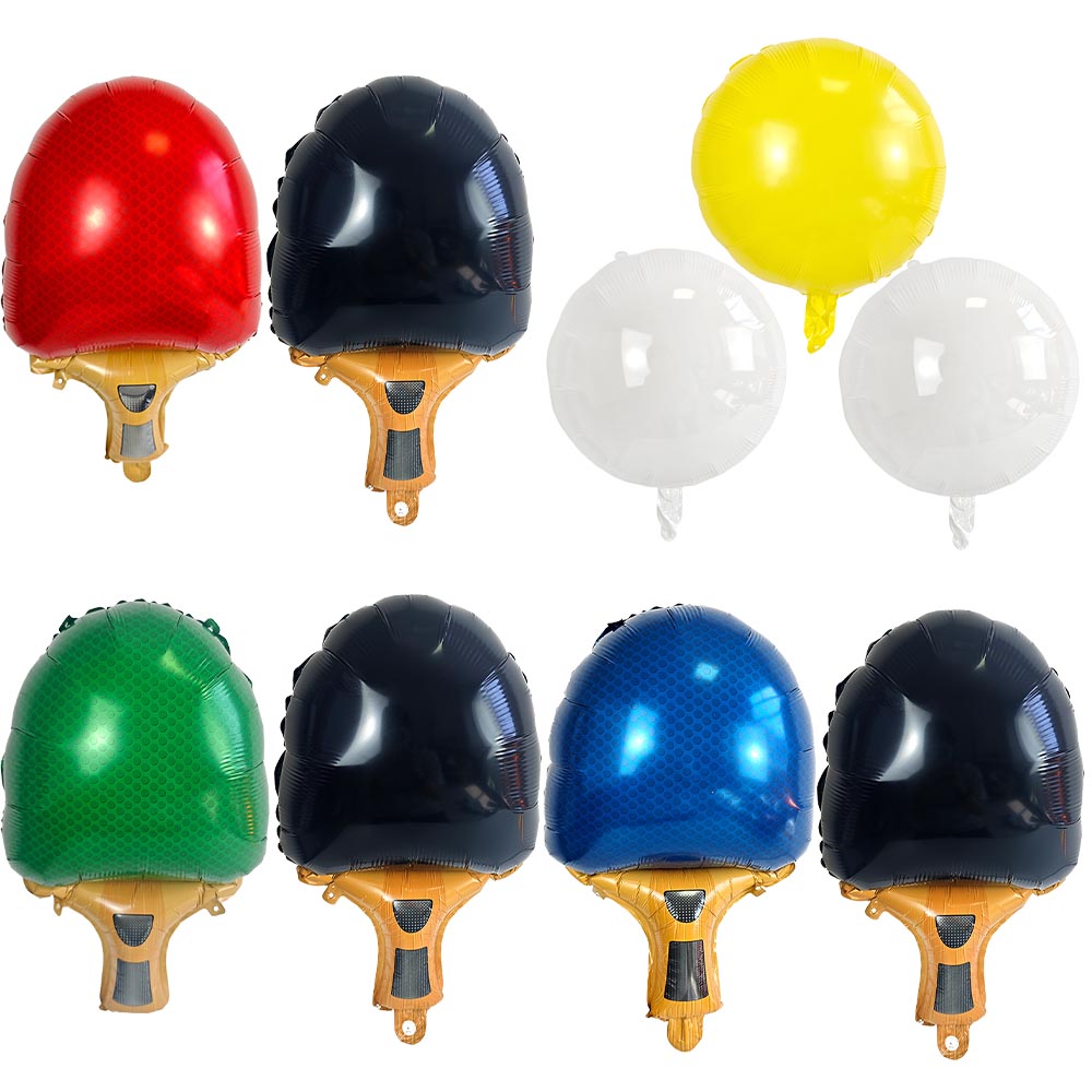 Table Tennis Game - Table Tennis Racket Foil Balloon Multicolor