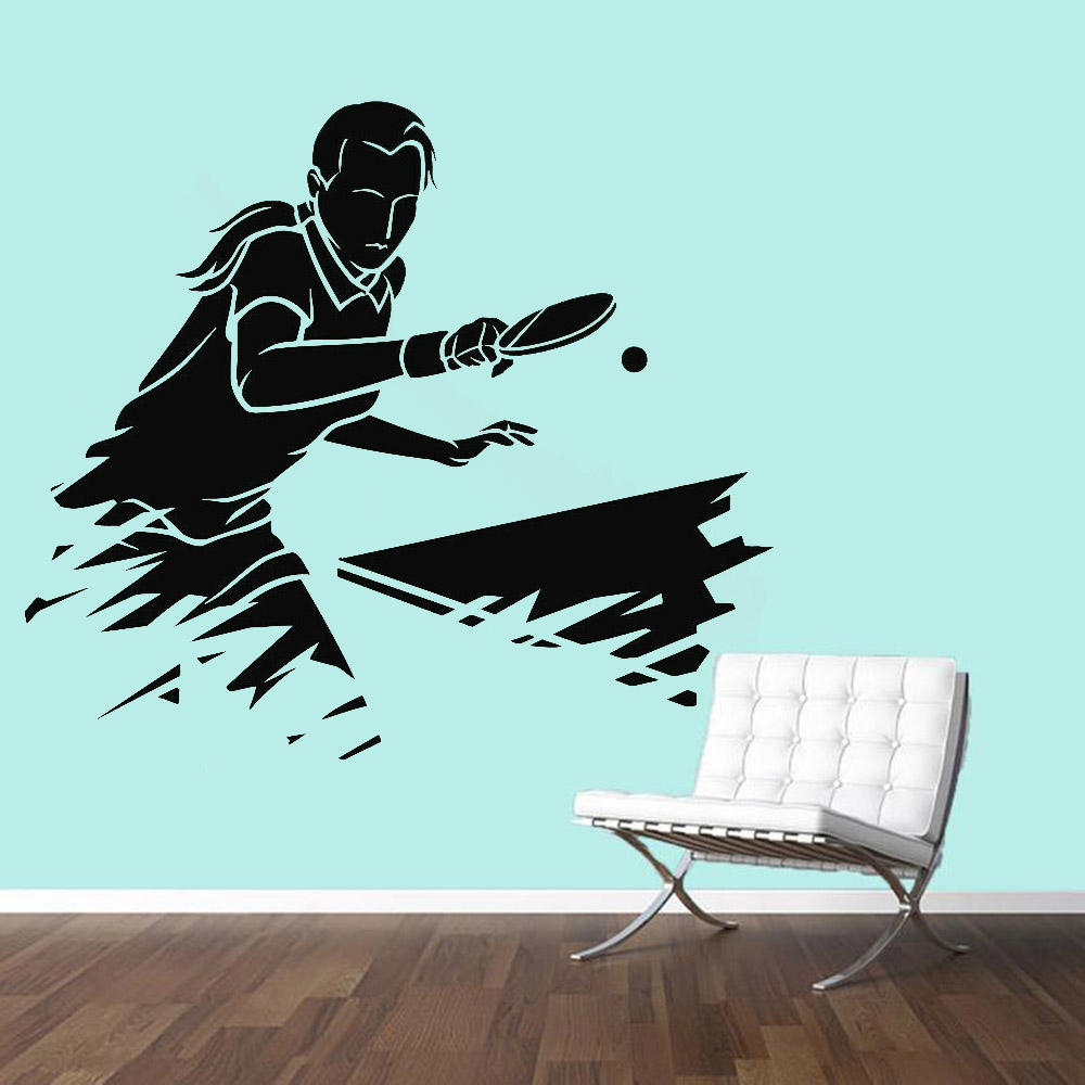 Table Tennis Background - Ping Pong Sports Wall Sticker For