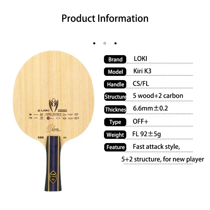 Original LOKI Kirin K3 Table T - Table Tennis History ulasan dan harga