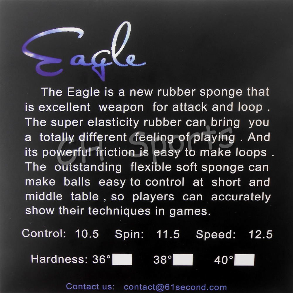 61second Eagle Pips in Table T - Table Tennis Review ulasan dan harga