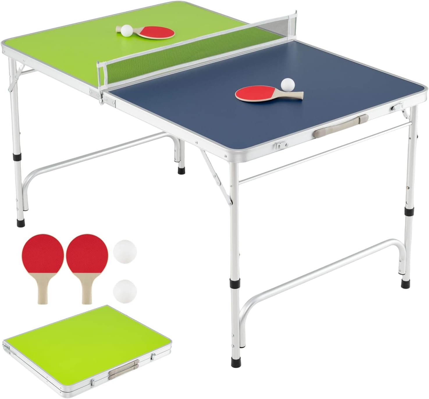 Foldable Ping Pong Table With  - Table Tennis Net Height ulasan dan harga