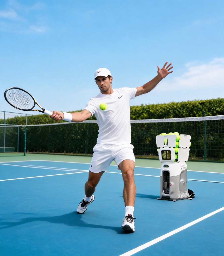 Hot Tenniix Tennis Ball Machin - Robot Ball Machine ulasan dan harga