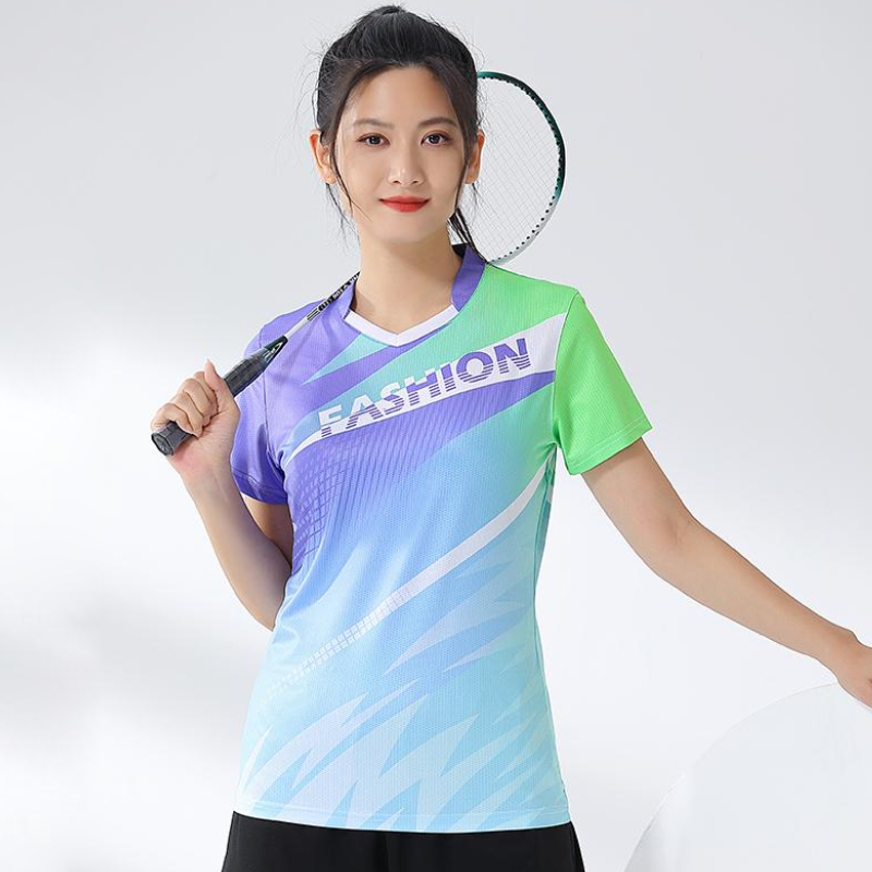 Women Badminton Shirt Print Go - Table Tennis Jersey ulasan dan harga