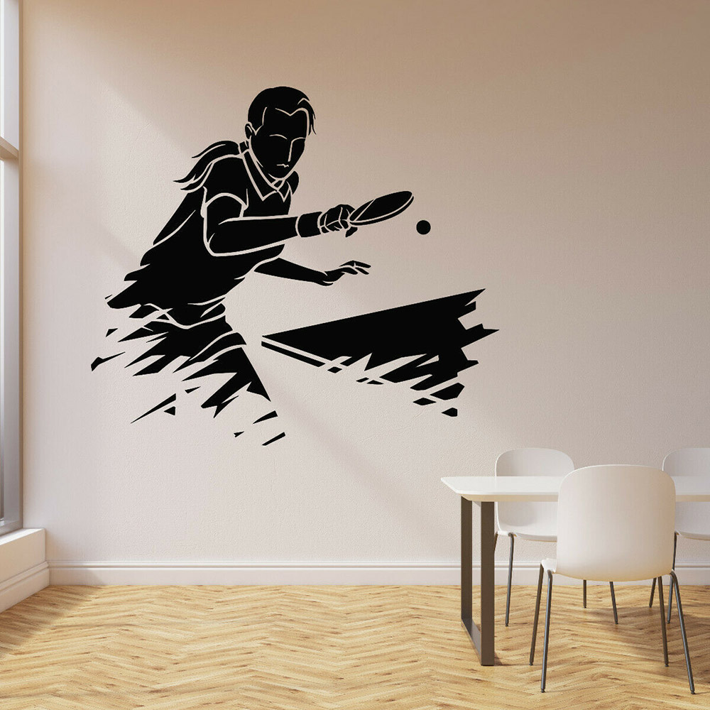 Ping Pong Sports Wall Sticker  - Table Tennis Background ulasan dan harga