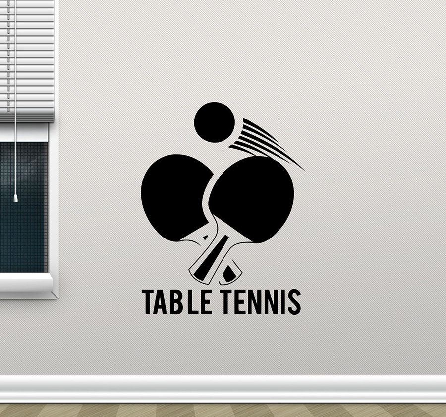 Table Tennis Wall Sticker Ping - Table Tennis Background ulasan dan harga